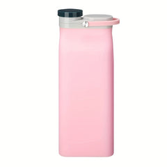 1pc Milk Box Shaped Folding Silicone Water Bottle Portable Collapsible Water Cup
