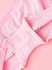 4pcs Girls Rabbit Print Stretch Shortie Brief Soft Cotton Underwear