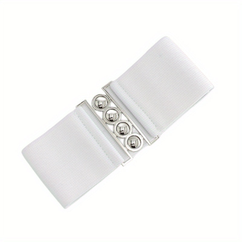 Wide Belt Casual Elastic Waistband Dress Girdle For Women