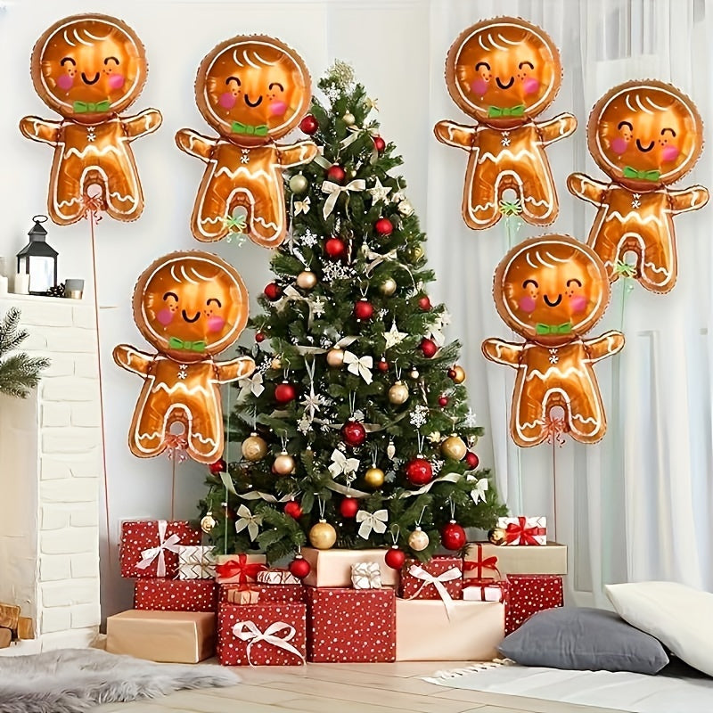 Christmas Gingerbread Balloon Set - 3pcs Foil Balloons