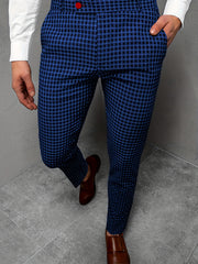 Men's Plaid Casual Business Suit Pants