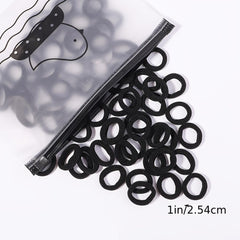 100pcs Girls High Elastic Colorful Hair Bands Women Scrunchies