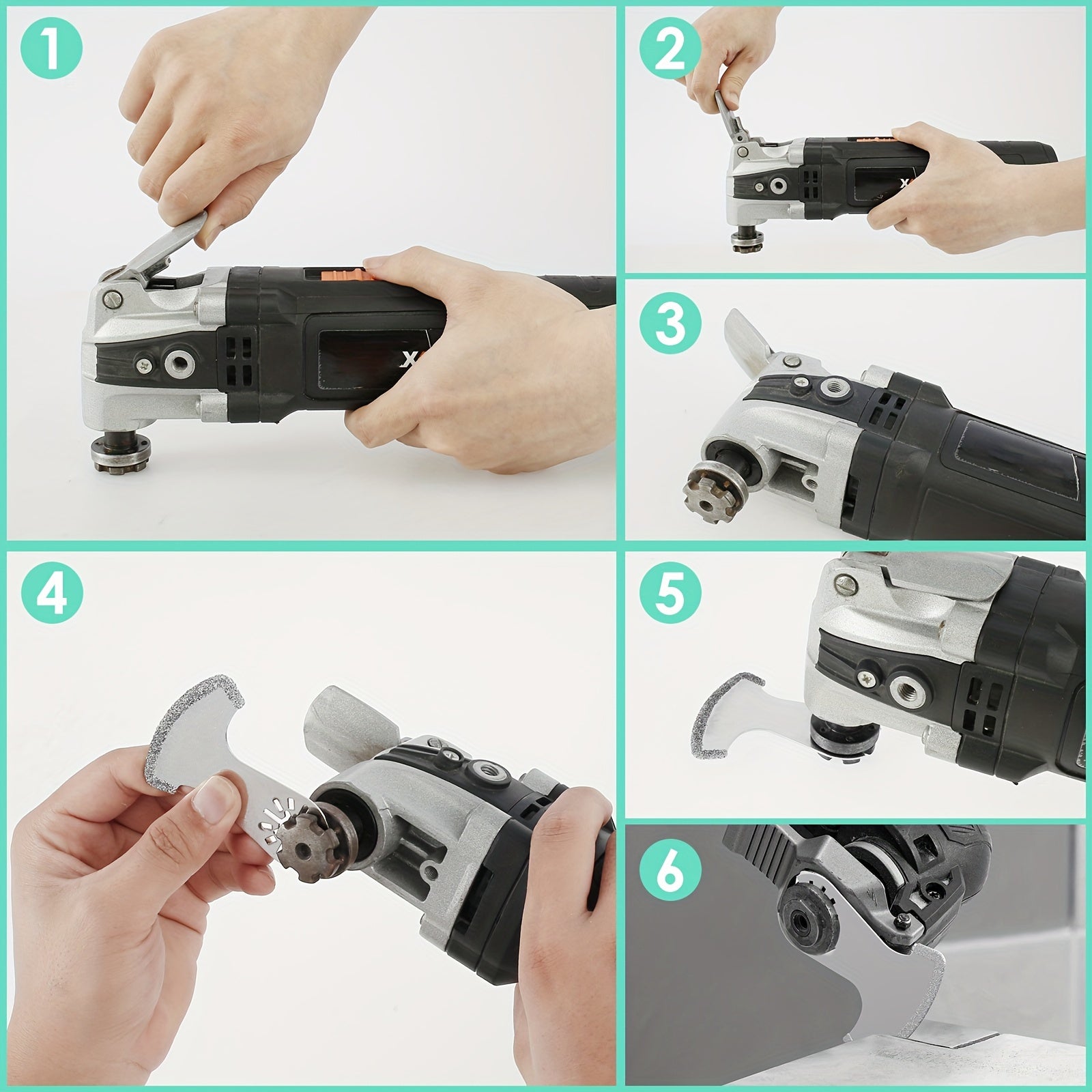 6pcs Diamond Oscillating Tool Blade Set for Grout Removal