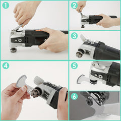 6pcs Diamond Oscillating Tool Blade Set for Grout Removal