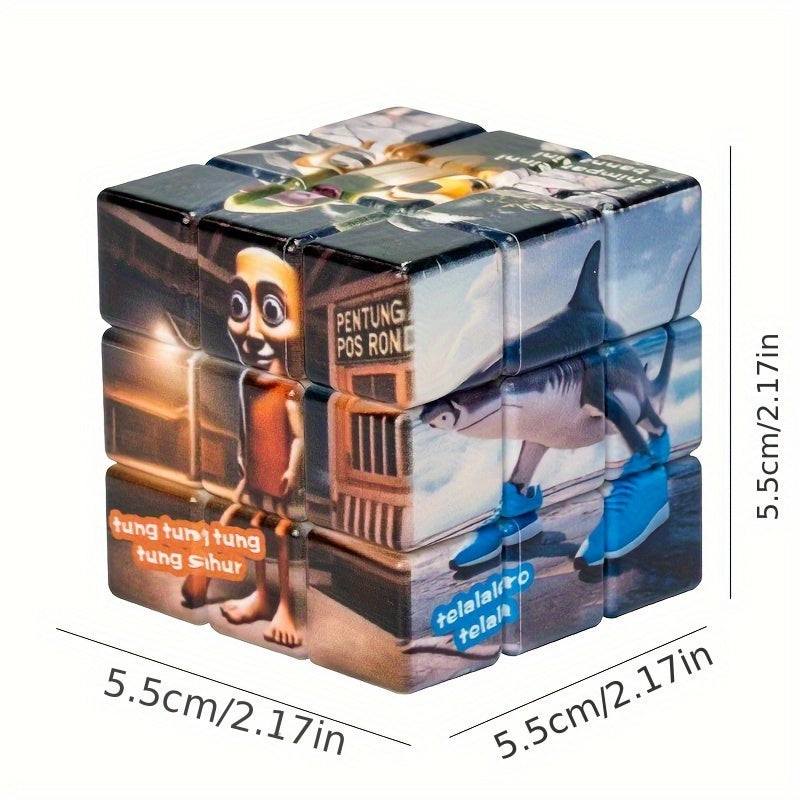1pc Exotic Style Fun Magic Cube Unique Illustration Durable and Playable