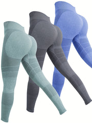 Solid Seamless Leggings Sports Fitness Yoga Running Trousers