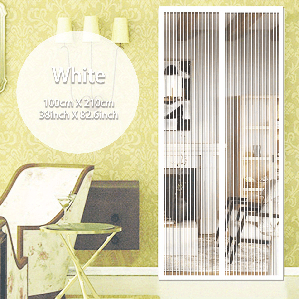 Magnetic Screen Door 38 x 83 - Keep Bugs Out, Pets & Kids In