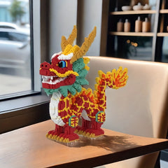 5000pcs Great Wall Dragon Family Building Block Puzzle Ornament