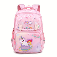 Kids Schoolbag w/ Spine Protection Large Capacity Backpack