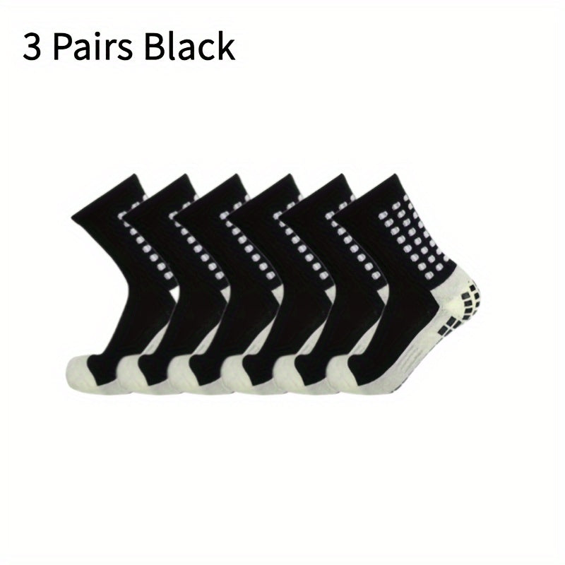 Men's Breathable Fitness Football Leg Cover&Anti Slip Socks Shin Guards 1 Set