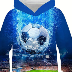 Kids Football Print Sweatshirt Hoodie