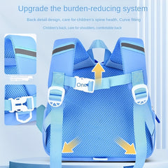 Kid's Cartoon Cat Whale Backpack w/ Anti-missing Rope - Primary School Bag