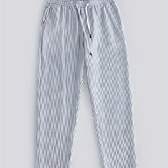 Loose Fit Striped Sweatpants Men's Drawstring Casual Pants