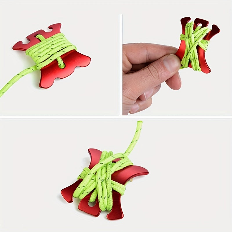 4pcs Outdoor Tent Wind Rope Buckle Curved Rope Winder