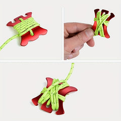4pcs Outdoor Tent Wind Rope Buckle Curved Rope Winder