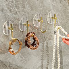 4pcs Waterproof Acrylic Hanging Hooks for Home and Office