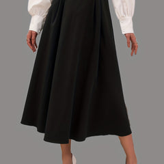 Solid A line Skirt Casual Skirt For Spring & Summer Women's Clothing