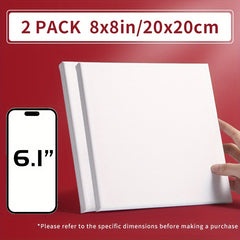 2 Pack Blank Art Canvases with Various Sizes, Primed Supplies for Acrylic Paint