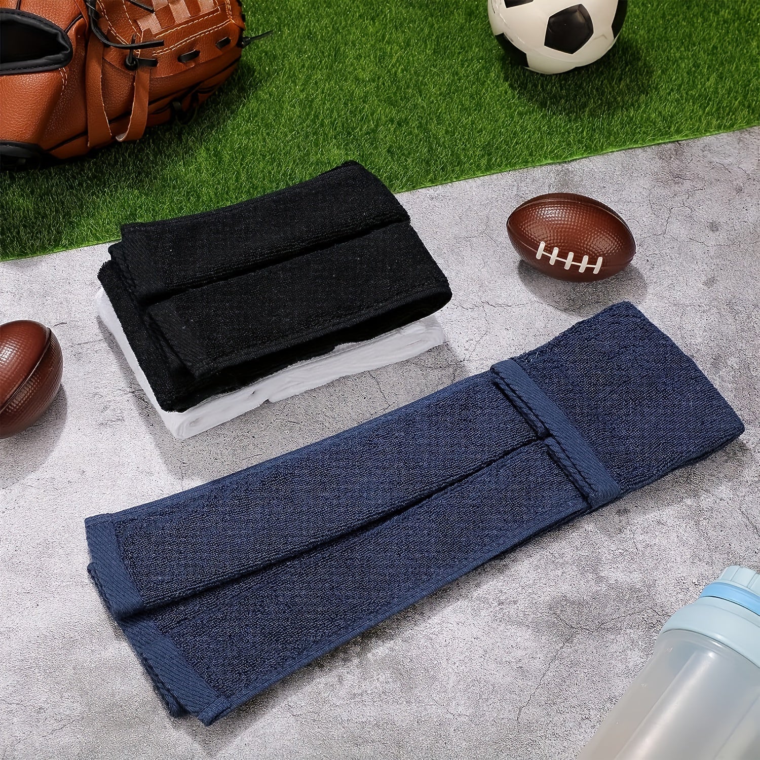 Football Field Towel Microfiber Sports Towel with Hook and Loop Fastener