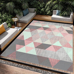 Triangular Pattern Soft Faux Sheepskin Floor Mat Living Room Bedroom Bedside