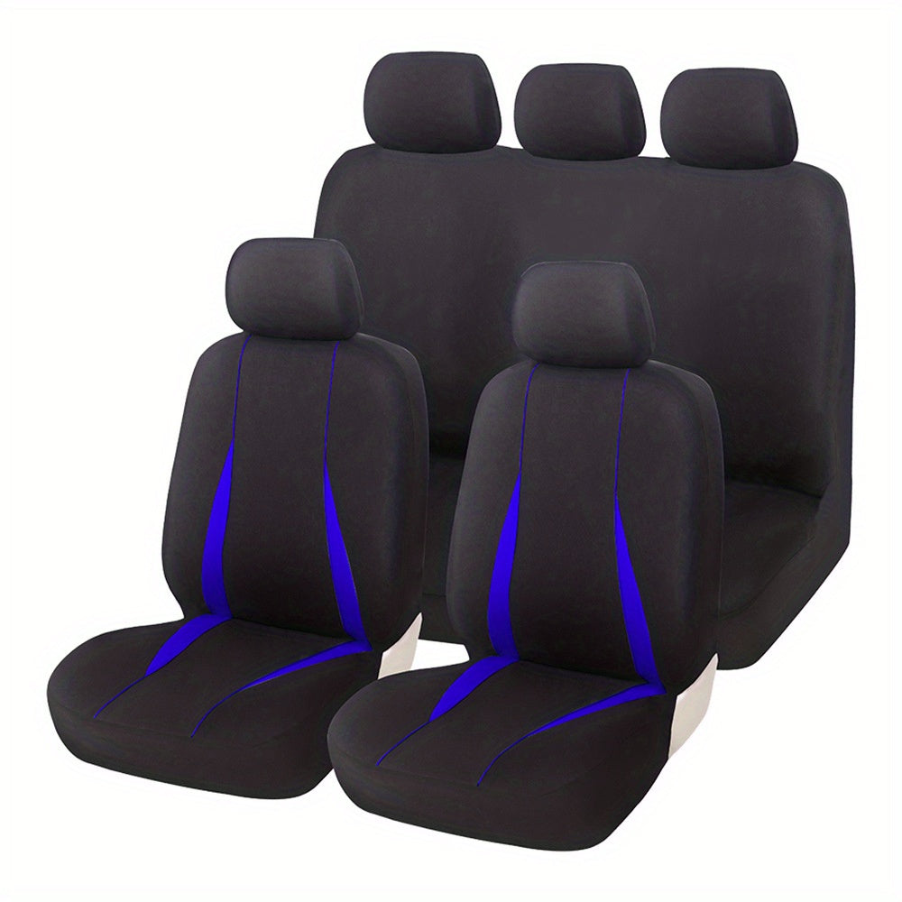 9pcs Seat Covers Safe for Air Bags Various Grey Red