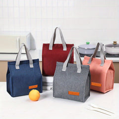 Insulated Lunch Bag Portable Thermal Tote Aluminum Lining Bento Box Carrier