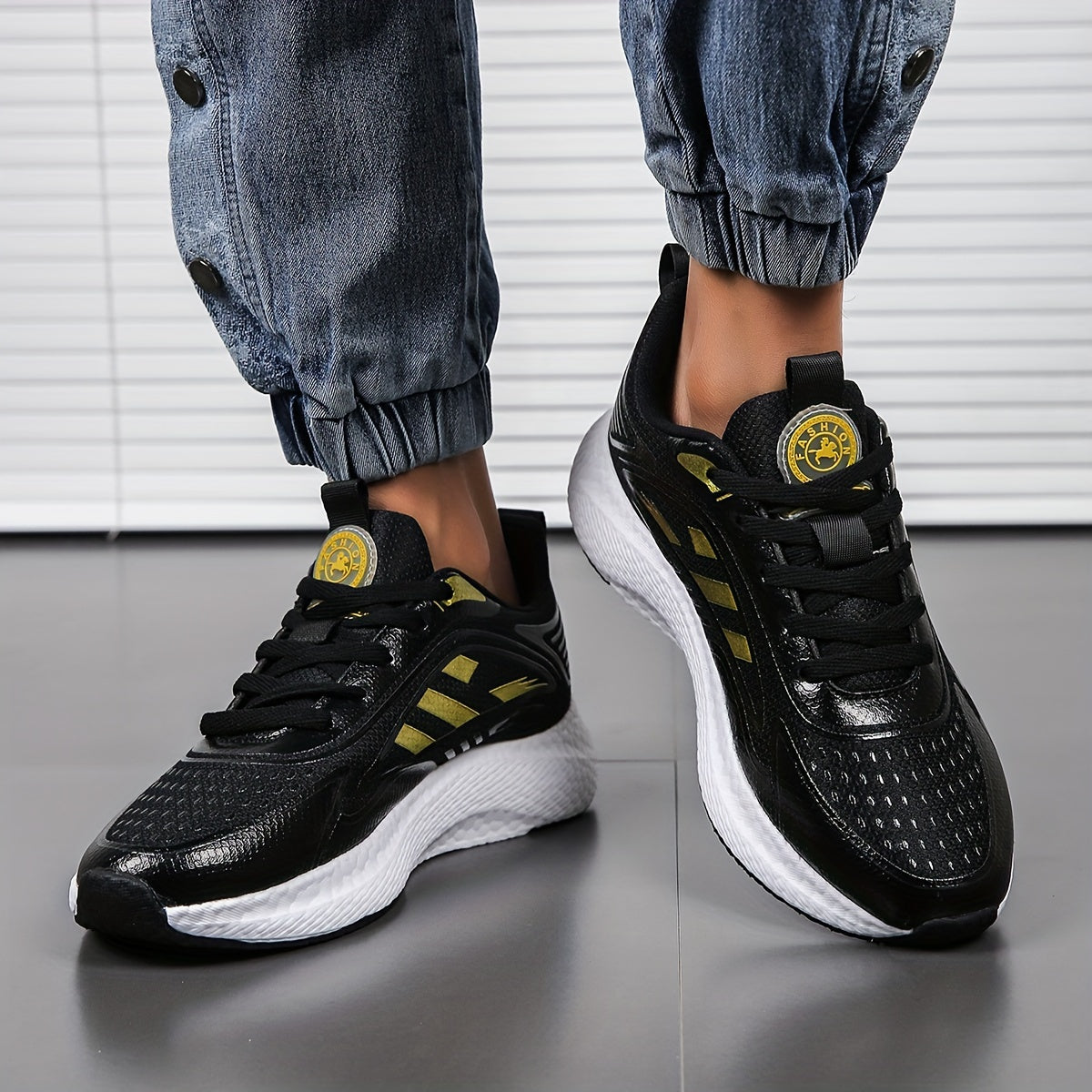 Thick Sole Running Shoes Shock Absorption Outdoor Sneakers