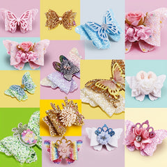 Sequin Bow Crown Hair Clip - Kids Girls Photography Props