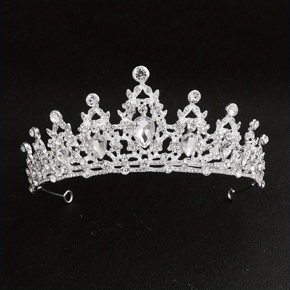Rhinestone Crown Headband Tiara Hair Accessory Women