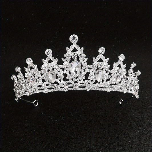 Rhinestone Crown Headband Tiara Hair Accessory Women