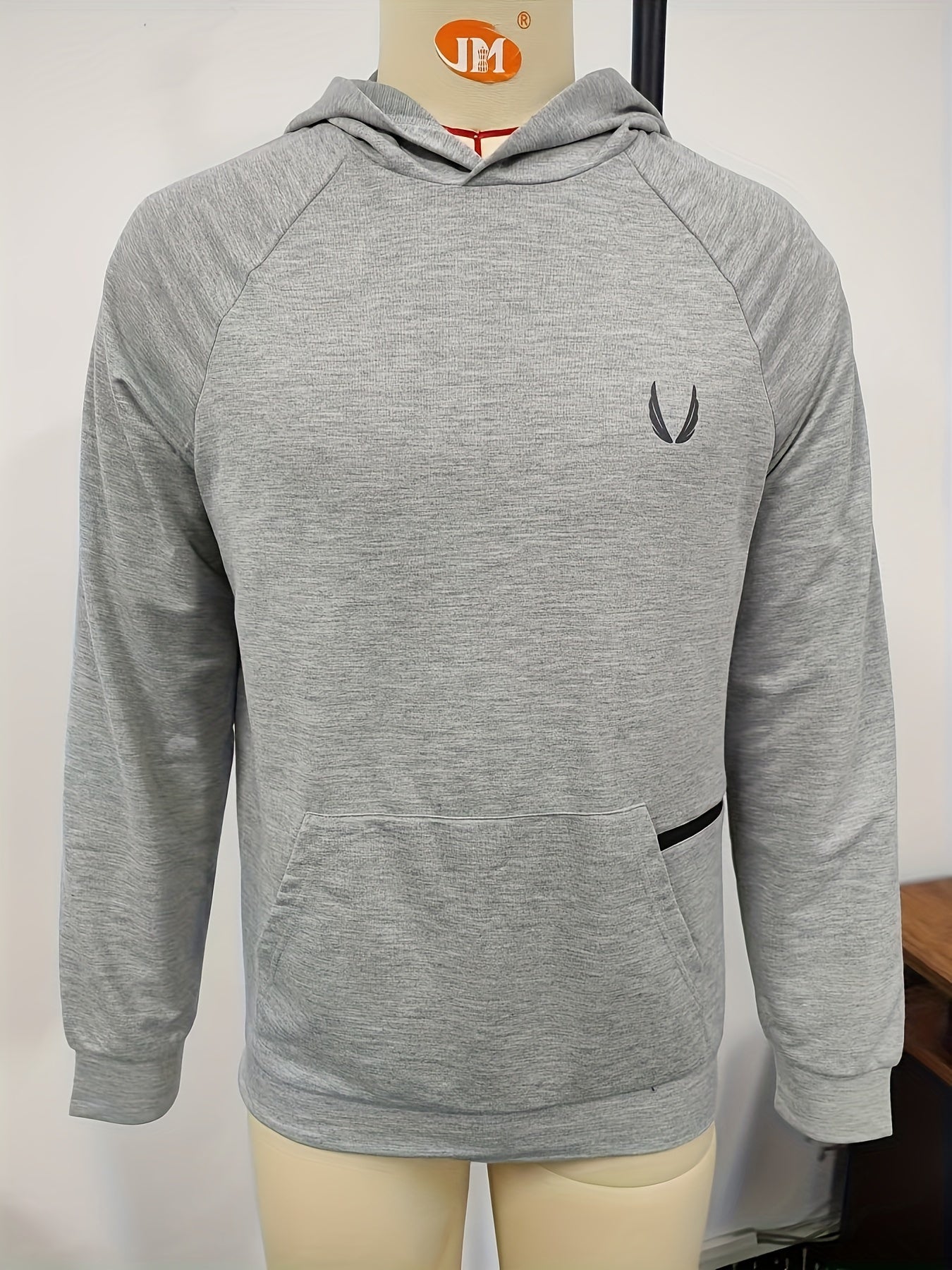 Men's Graphic Print Hoodie with Kangaroo Pocket