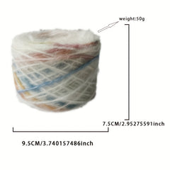 Ball of Colorful Streamer Jet Wool Yarn Dot Mohair for DIY Hand Woven Clothes
