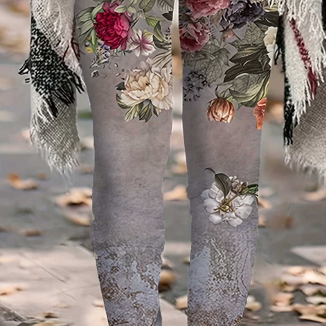Floral Print High Rise Leggings