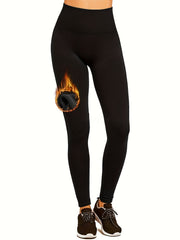 Women's Fleece Lined Sports Leggings Thermal High Waist Tummy Control Yoga Pants