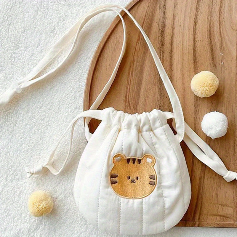 Kids Embroidered Coin Purse Crossbody Wallet for Girls