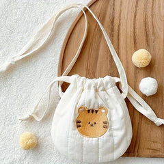 Kids Embroidered Coin Purse Crossbody Wallet for Girls