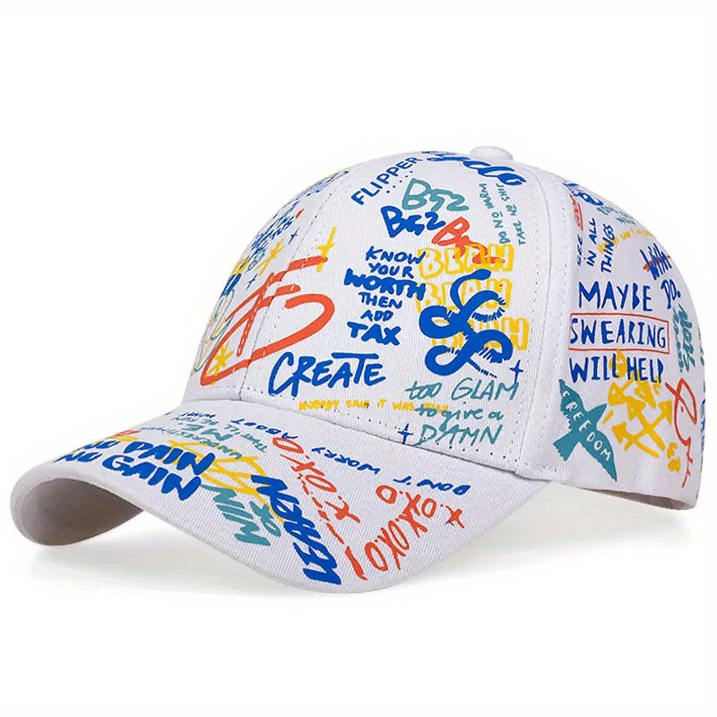 Casual Summer Graffiti Baseball Cap - Men's/Women's