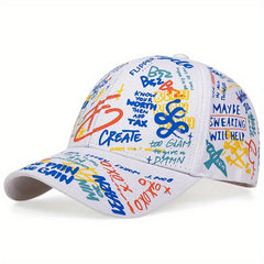 Casual Summer Graffiti Baseball Cap - Men's/Women's