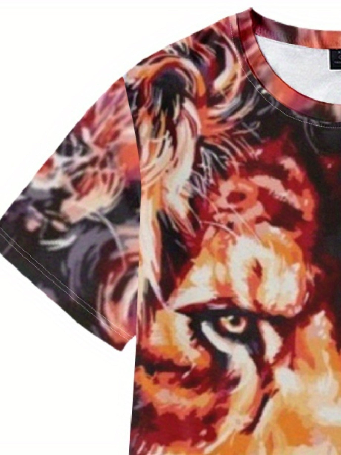 Boy's Lion Graphic T shirt Casual Breathable Tee For Summer