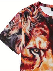 Boy's Lion Graphic T shirt Casual Breathable Tee For Summer