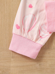 2pc Toddler Girls Balloon Graphic Pajama Set