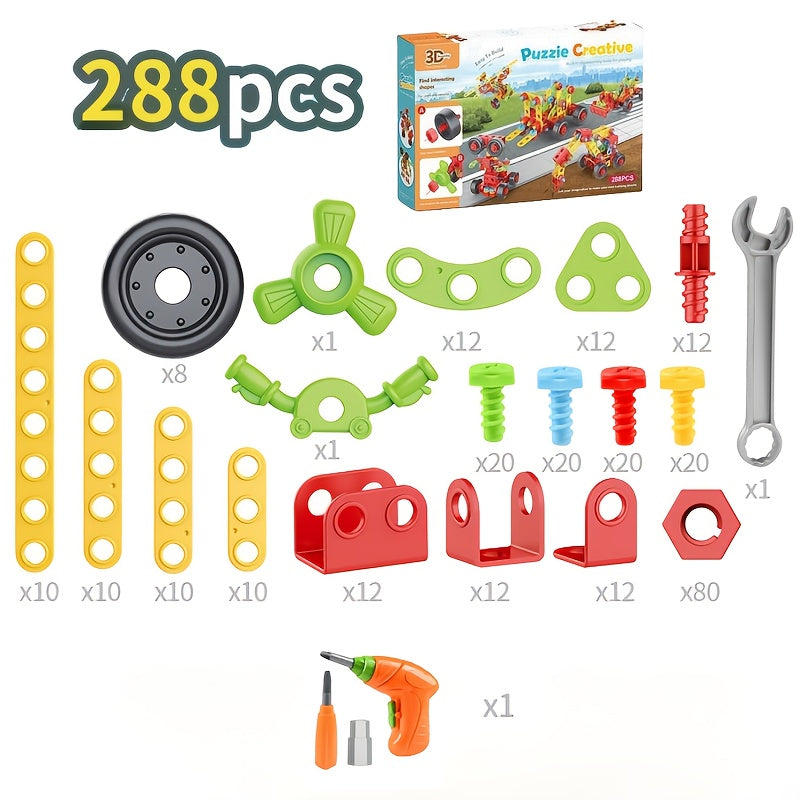 Screw Toys Building Blocks with Nuts for Creative Assembly