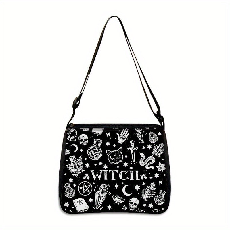 Skull Scary Halloween Elements Shopping Bag Portable Shoulder Bag