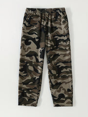 2pcs Boys Dino Camo Sweatpants Active Jogger Sports Pants Kids Clothing