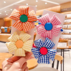 Girls Fabric Flower Hair Ties Hair Bands Ponytail Holders Scrunchies