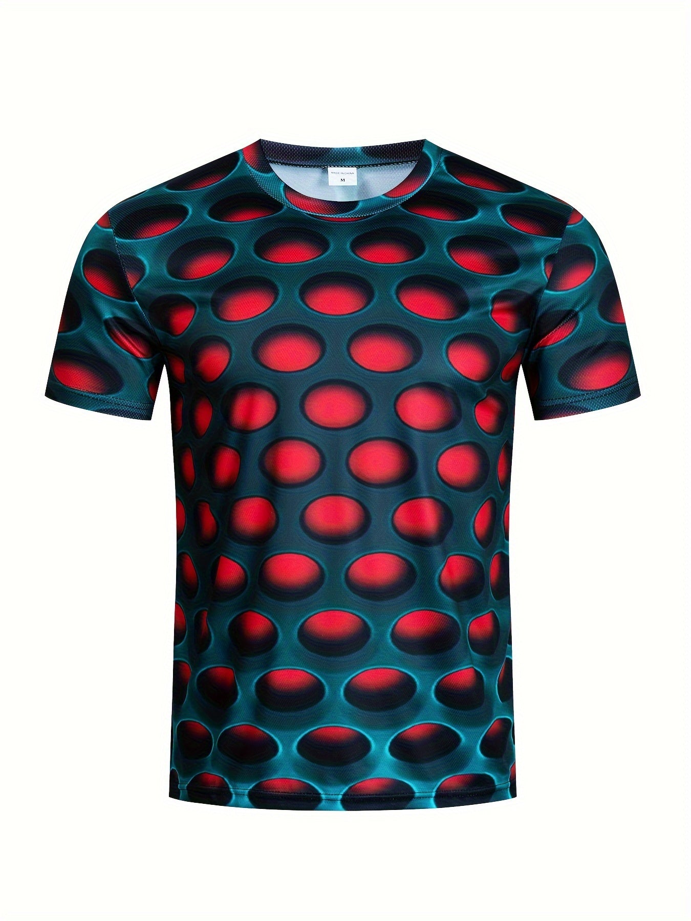 Men's All Over Hole 3D Pattern 2 Piece Outfit Set