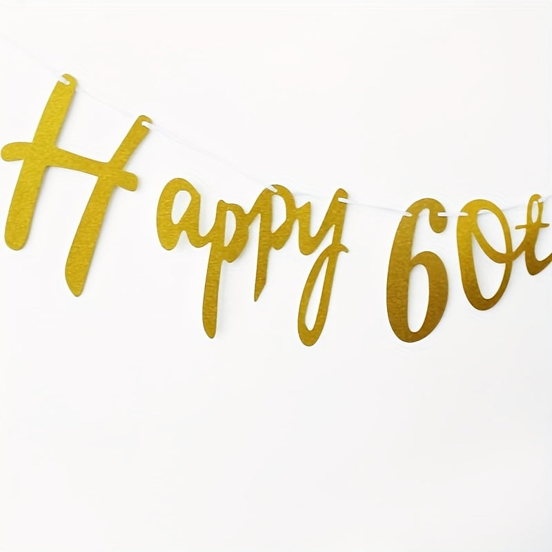 60th Birthday Pull Flag Decoration Background Wall Decoration