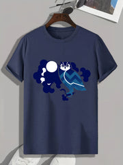 Owl Cartoon Print Men's Graphic T shirt Casual Comfy Tees For Summer Halloween