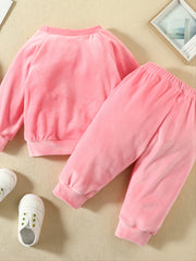 Girls' Fox Print Long Sleeved Trousers Set
