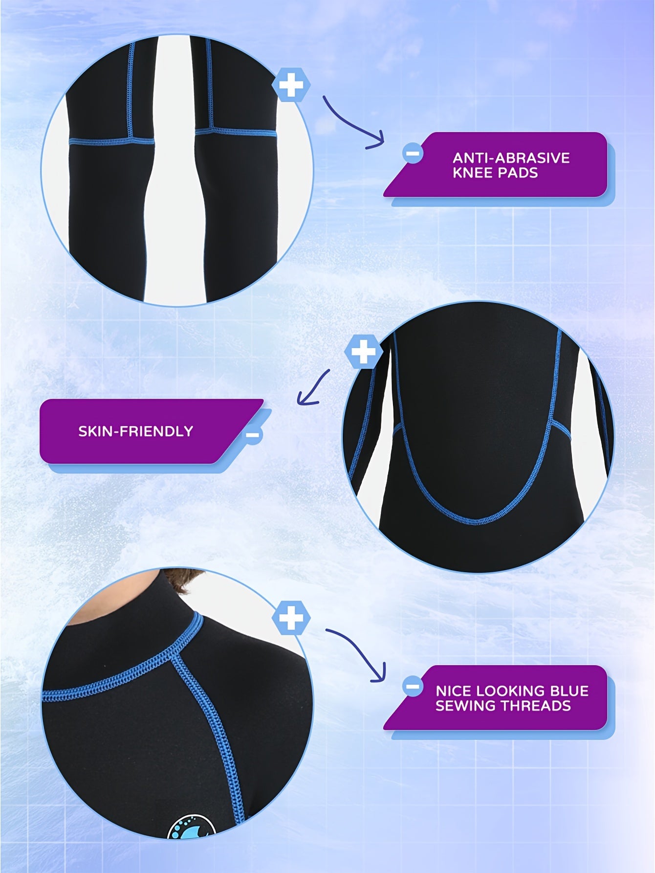 REALON Wetsuit Kids Boys Full Baby One Piece Wet Suit 2mm Neoprene